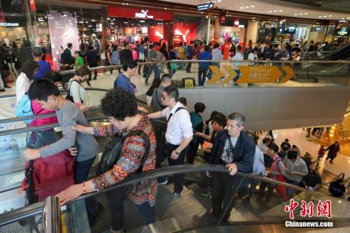资料图：内地游客前往香港购物。 /p中新社记者 张炜 摄