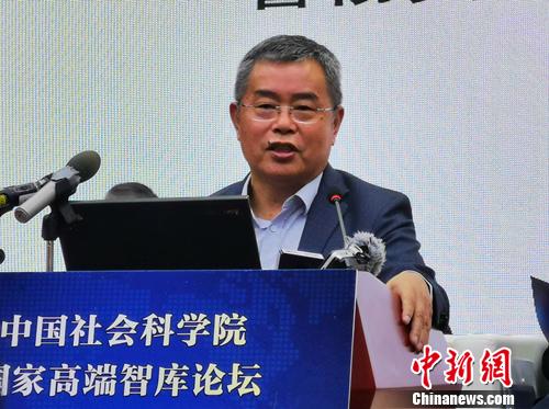 中国社科院原副院长、学部委员李扬。/p中新网记者 李金磊 摄